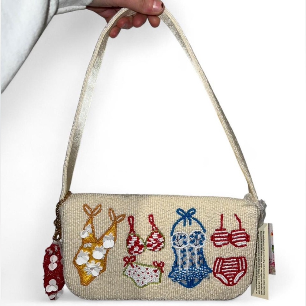 Bikini Swimsuit Summer Beaded Shoulder Bag Made in India